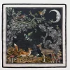 Square Scarves-Fable England A Night's Tale Narrative Square Scarf