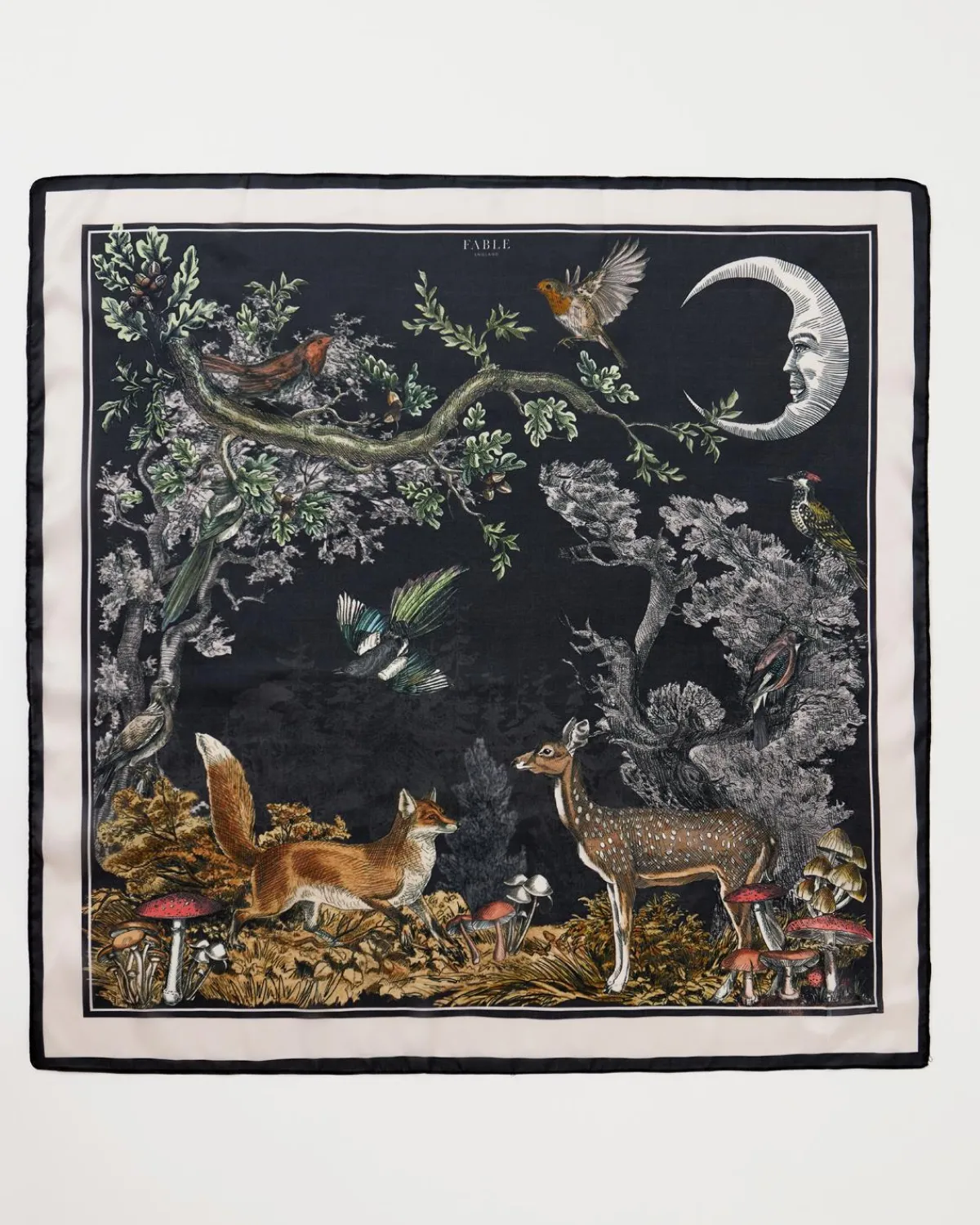Square Scarves-Fable England A Night's Tale Narrative Square Scarf