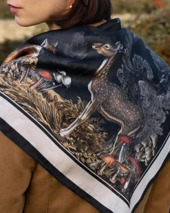 Square Scarves-Fable England A Night's Tale Narrative Square Scarf