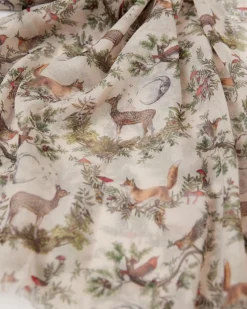 Lightweight Scarves-Fable England A Night's Tale Woodland Crystal Grey Light Weight Scarf