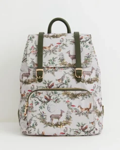 Backpacks-Fable England A Night's Tale Woodland Small Backpack - Crystal Grey
