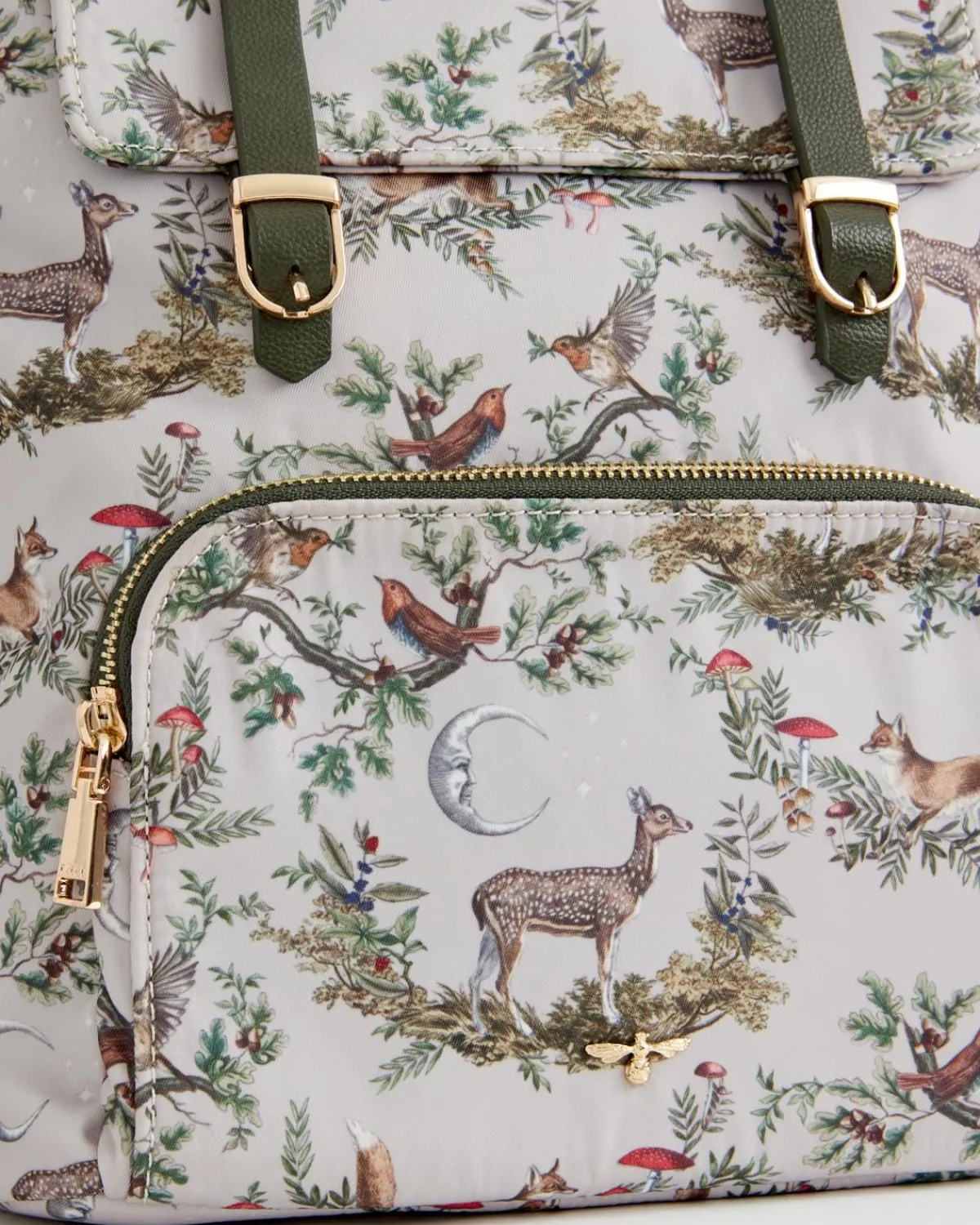Backpacks-Fable England A Night's Tale Woodland Small Backpack - Crystal Grey