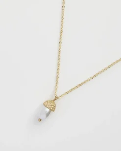 Necklaces-Fable England Acorn Pearl Necklace
