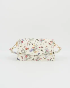 Clutch & Evening Bags|Shoulder Bags-Fable England Alice Garden Ivory Shoulder Purse
