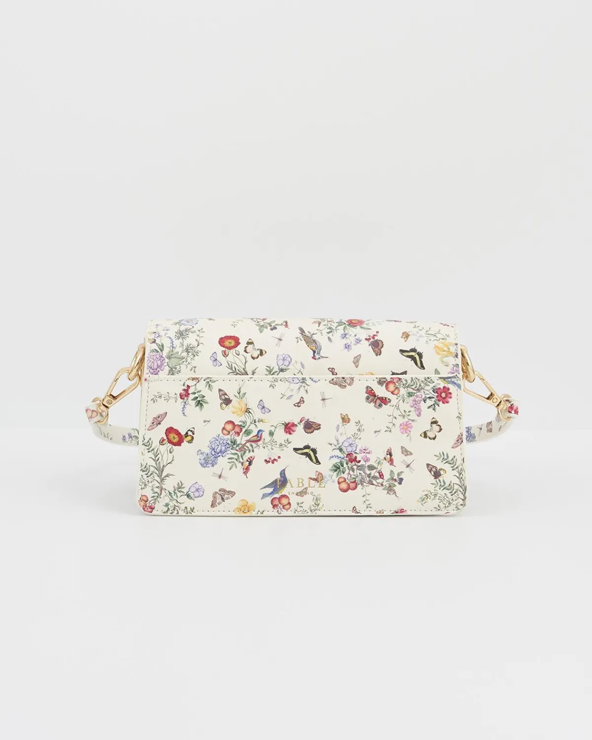 Clutch & Evening Bags|Shoulder Bags-Fable England Alice Garden Ivory Shoulder Purse