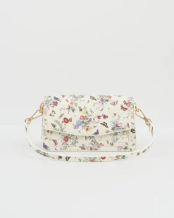 Clutch & Evening Bags|Shoulder Bags-Fable England Alice Garden Ivory Shoulder Purse
