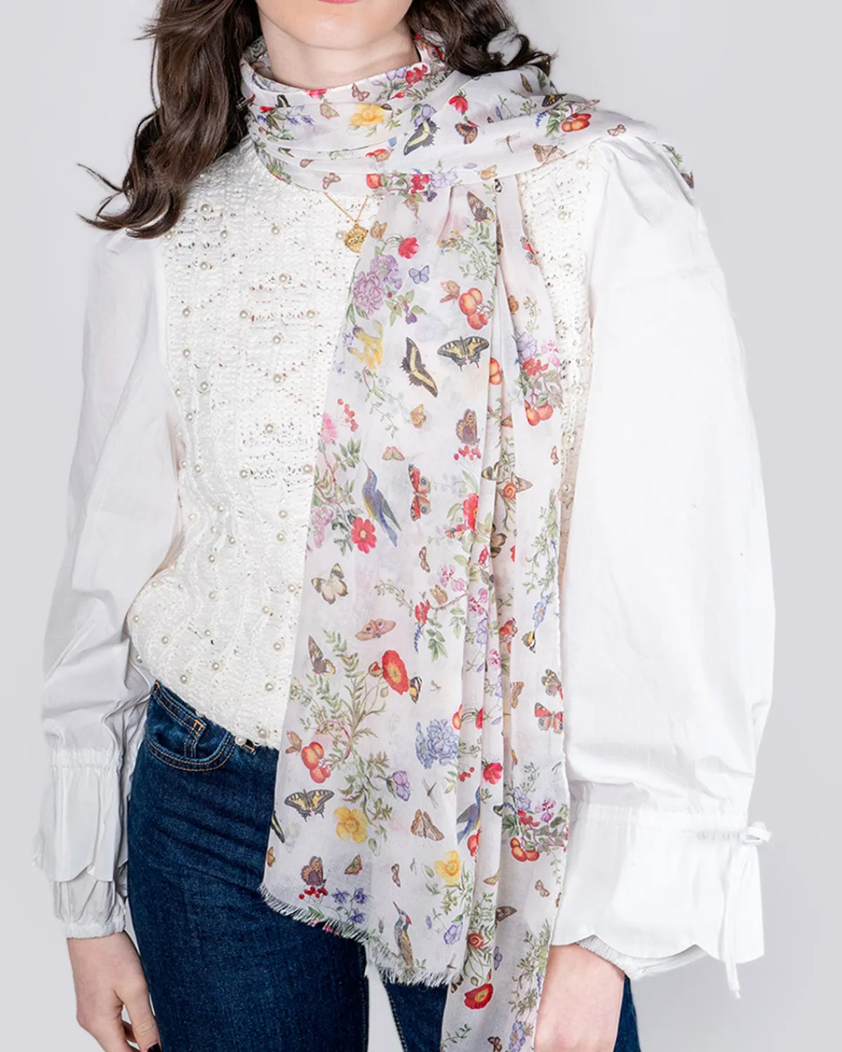 Lightweight Scarves-Fable England Alice Garden Lightweight Scarf