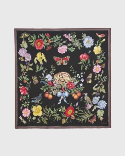 Square Scarves|Luxury Scarves-Fable England Alice's Garden Square Scarf