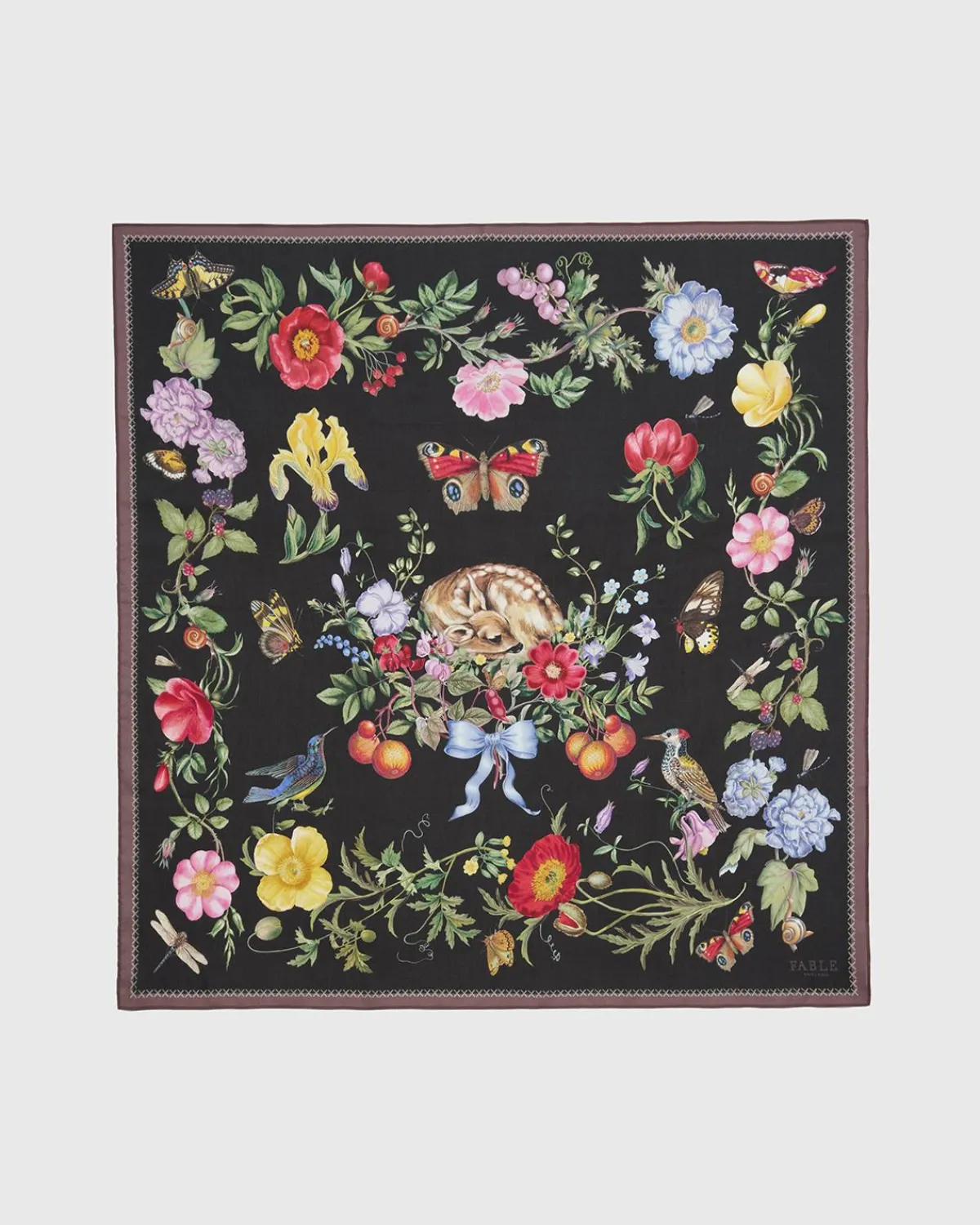 Square Scarves|Luxury Scarves-Fable England Alice's Garden Square Scarf