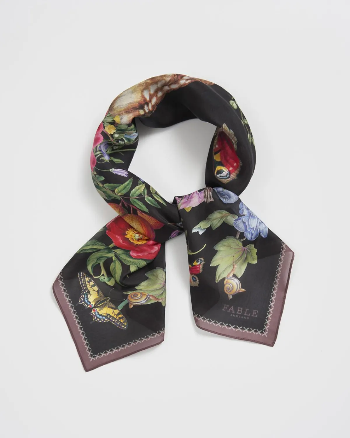 Square Scarves|Luxury Scarves-Fable England Alice's Garden Square Scarf