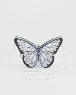 Clutch & Evening Bags|Cross Body Bags-Fable England Blue Butterfly Purse