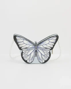 Clutch & Evening Bags|Cross Body Bags-Fable England Blue Butterfly Purse