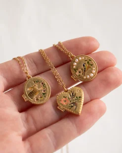 Lockets|Necklaces-Fable England Blue Tit Locket Necklace