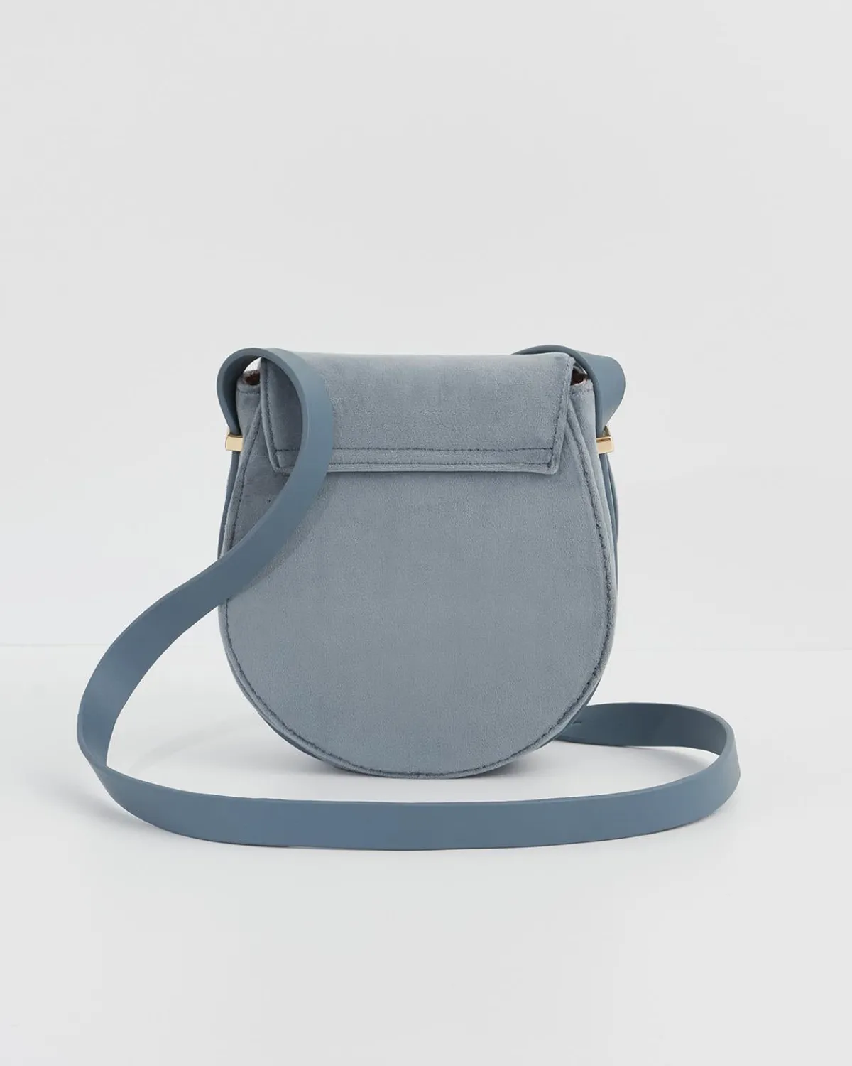 Cross Body Bags|Embroidered Bags-Fable England Blue Tit Saddle Purse