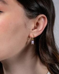Earrings-Fable England Bluebell Charm Huggie Earrings