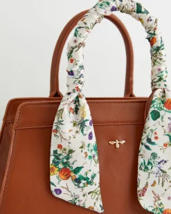 Cross Body Bags|Tote Bags-Fable England Botanical Pumpkin Tote - Tan