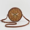 Cross Body Bags|Embroidered Bags-Fable England Bumble Circle Bag