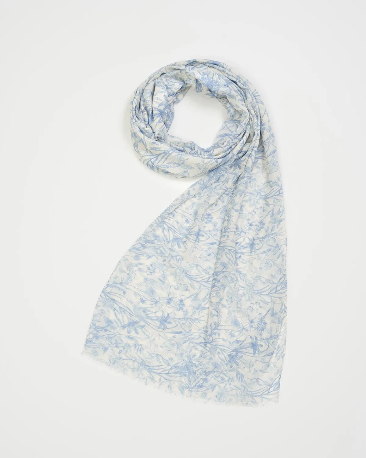 Lightweight Scarves-Fable England Bunny Blues Lightweight Scarf