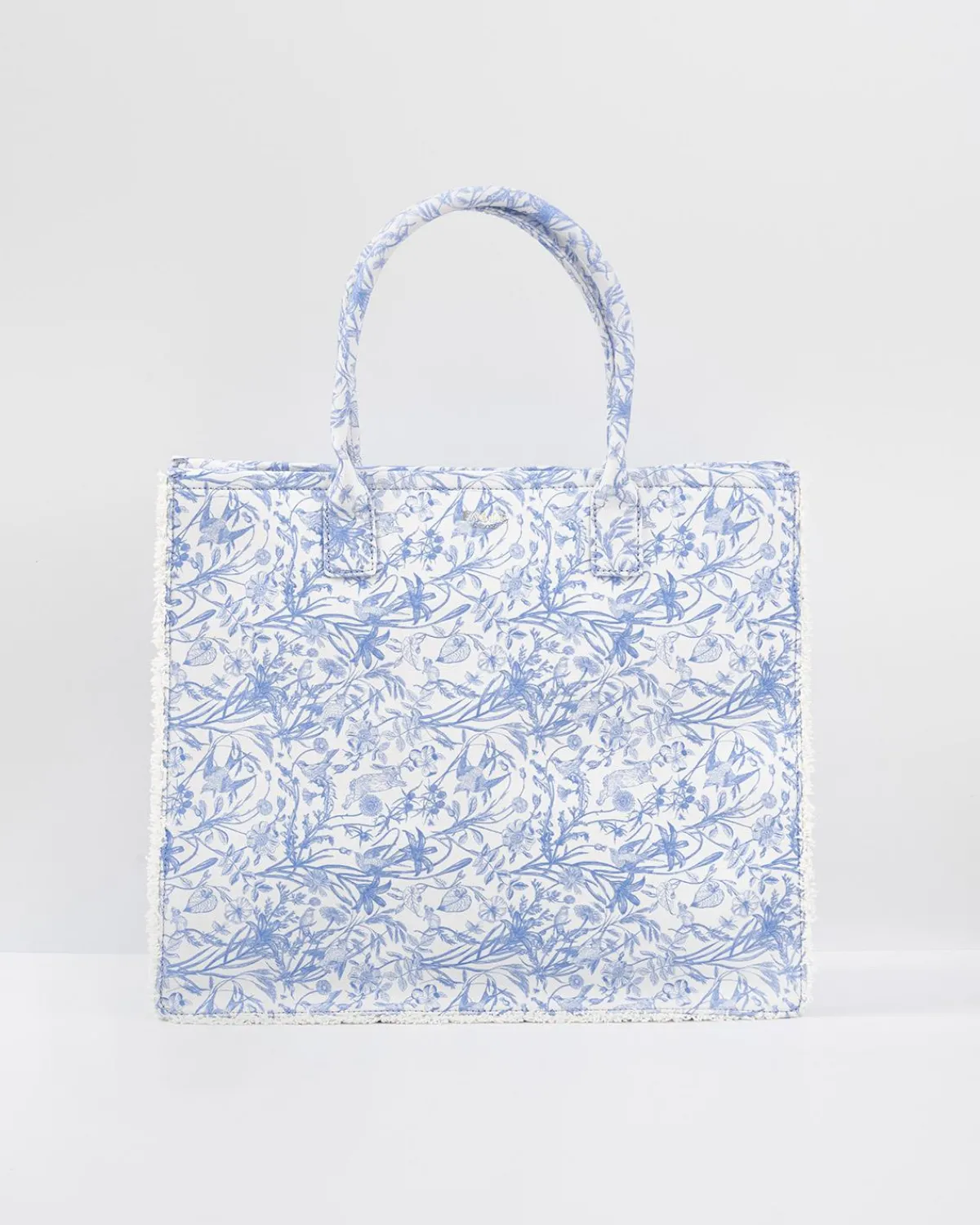 Shoulder Bags|Tote Bags-Fable England Bunny Blues Structured Tote