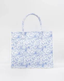 Shoulder Bags|Tote Bags-Fable England Bunny Blues Structured Tote
