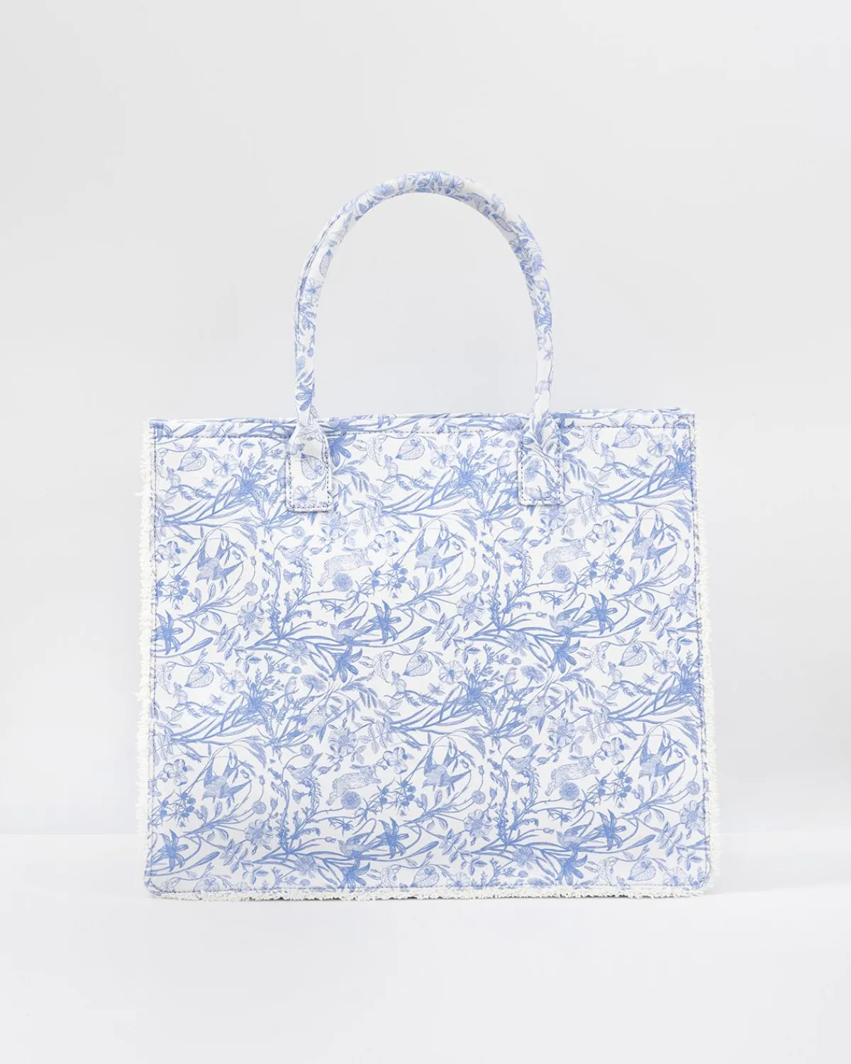 Shoulder Bags|Tote Bags-Fable England Bunny Blues Structured Tote