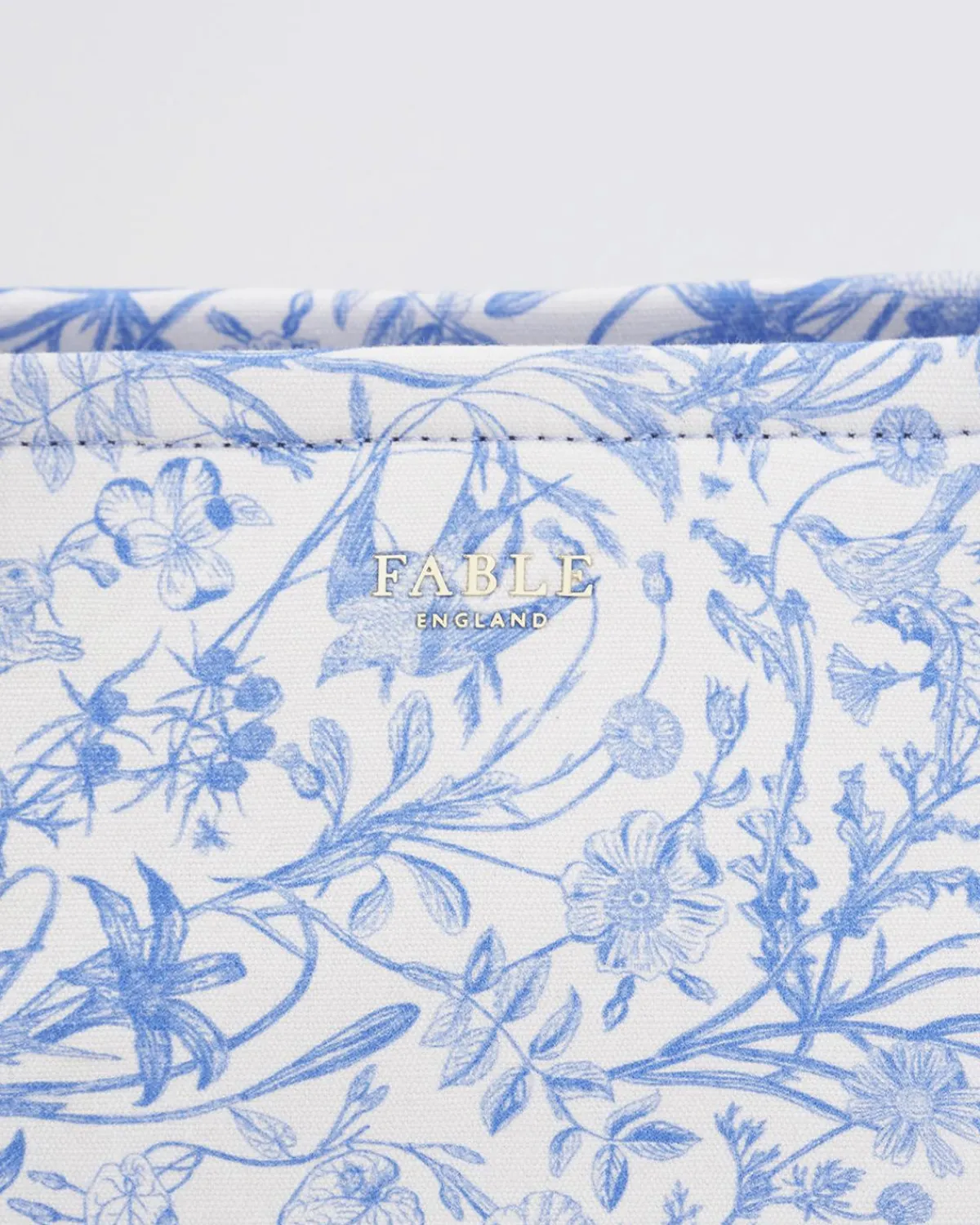 Shoulder Bags|Tote Bags-Fable England Bunny Blues Structured Tote