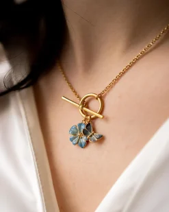 Necklaces-Fable England Butterfly & Flower Necklace