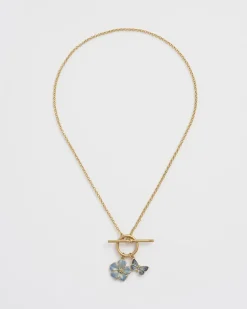 Necklaces-Fable England Butterfly & Flower Necklace