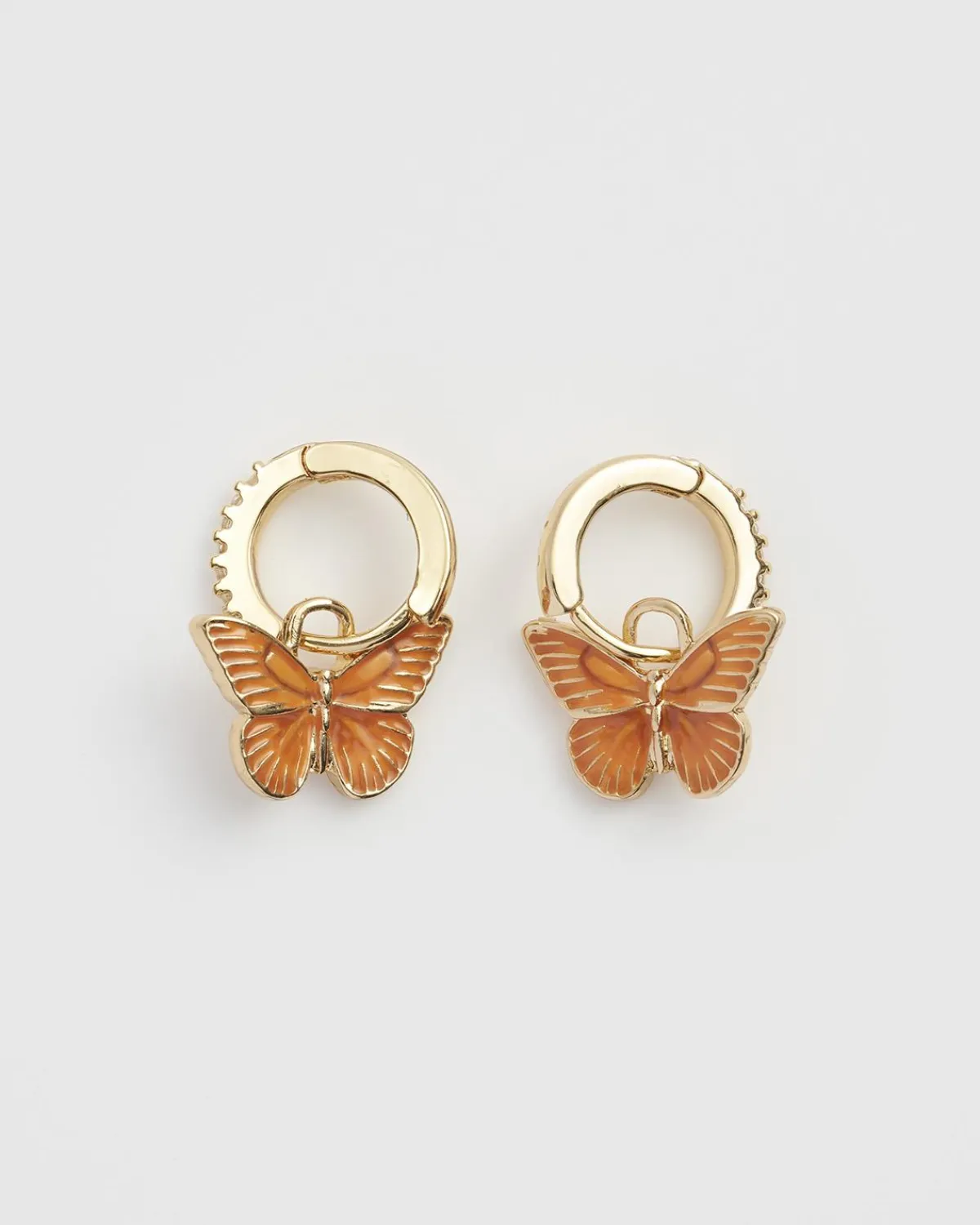 Earrings-Fable England Butterfly Huggie Earrings