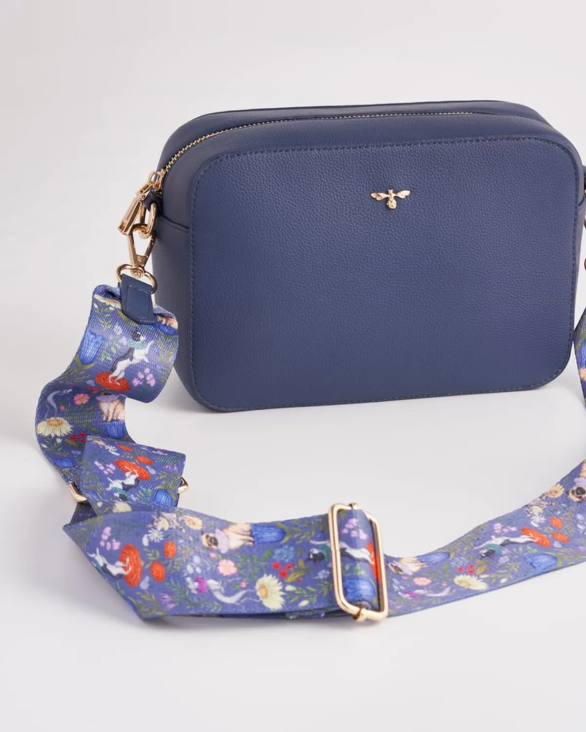 Cross Body Bags-Fable England Catherine Rowe Pet Portraits Navy Blue Camera Bag