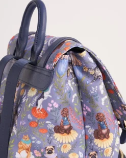 Backpacks-Fable England Catherine Rowe Pet Portraits Blue Medium Backpack