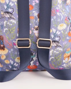 Backpacks-Fable England Catherine Rowe Pet Portraits Blue Medium Backpack