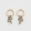 Earrings-Fable England Celestial Snake Huggie Earrings