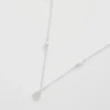 Silver Jewelry|Necklaces-Fable England Cobweb & Pearl Necklace Silver