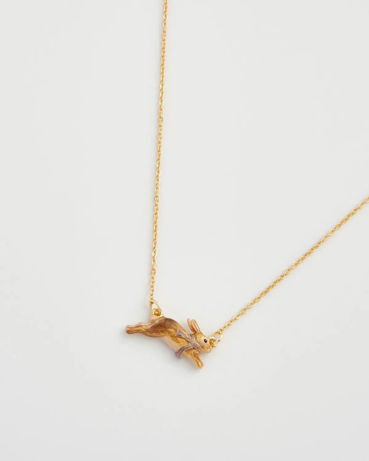 Necklaces-Fable England Cozy Bunny Charm Necklace