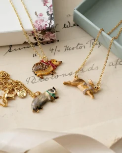 Necklaces-Fable England Cozy Bunny Charm Necklace
