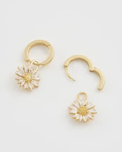 Earrings-Fable England Daisy Huggie Earrings