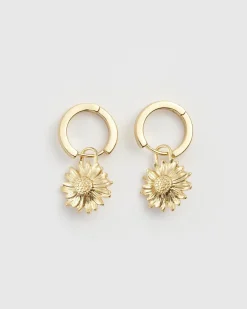 Earrings-Fable England Daisy Huggie Earrings