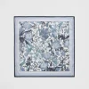 Square Scarves-Fable England Deco Bloom Blue Square Scarf