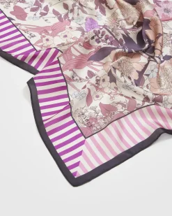 Square Scarves-Fable England Deco Bloom Large Square Scarf