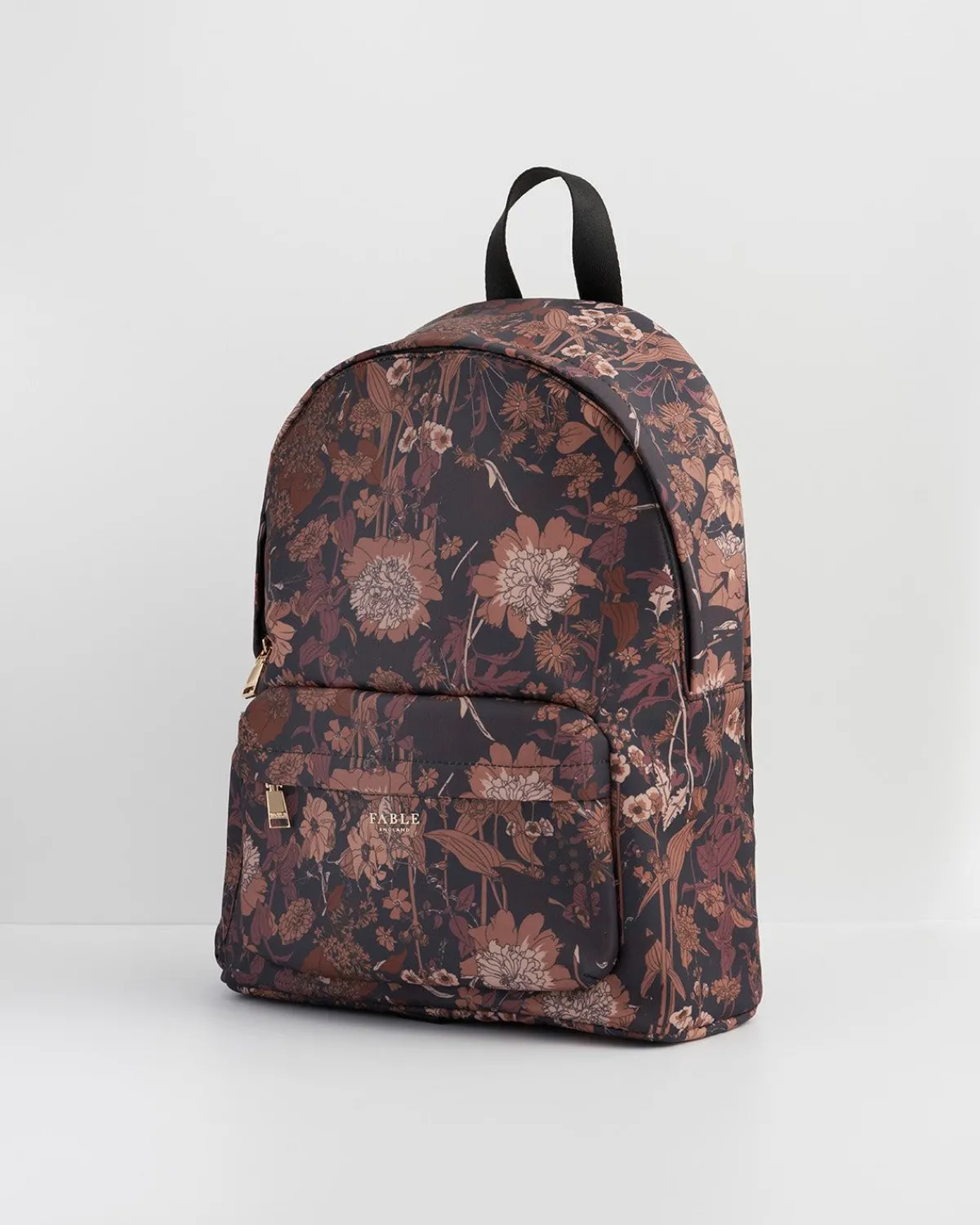 Work Bags|Backpacks-Fable England Deco Blooms Large Black Backpack