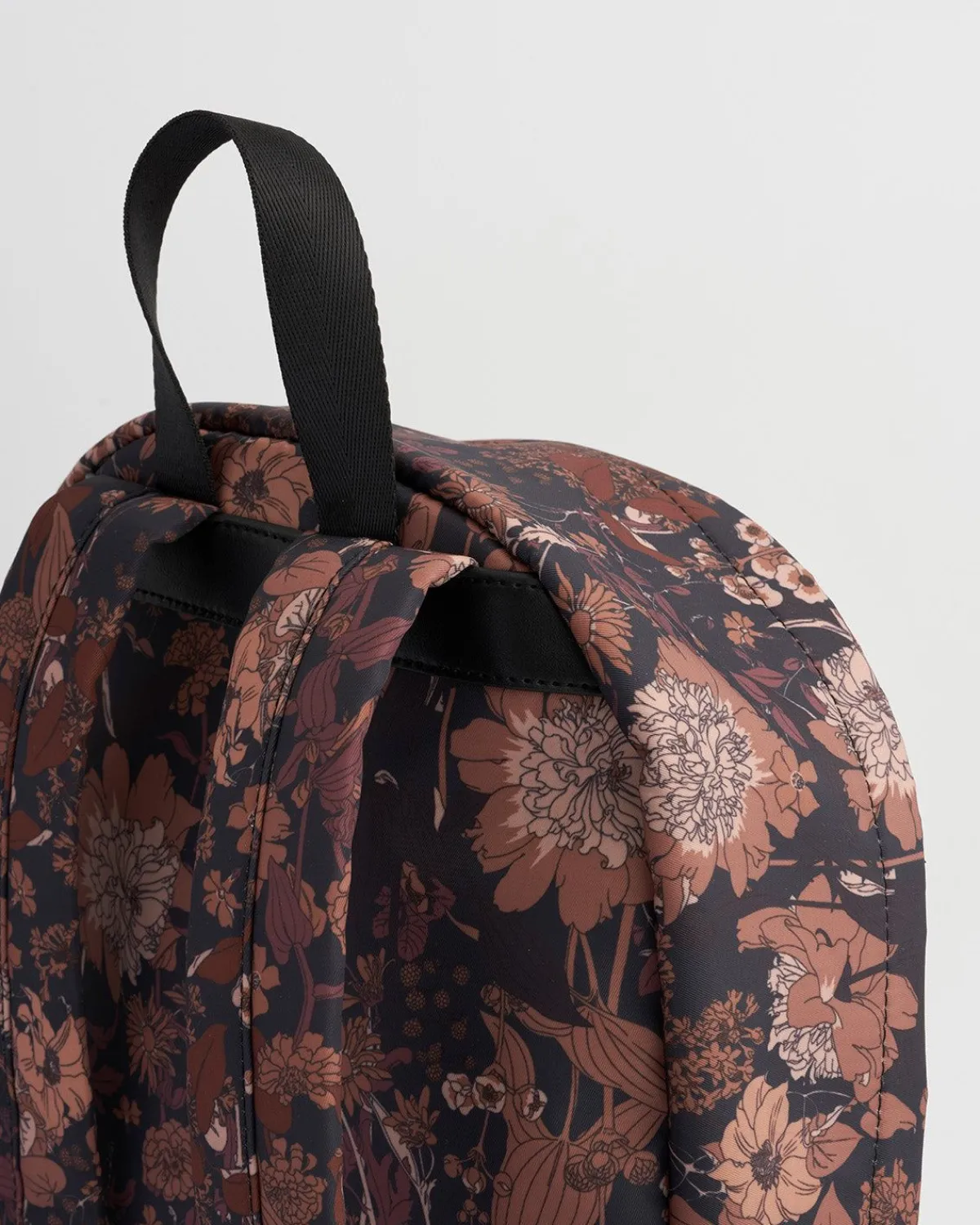Work Bags|Backpacks-Fable England Deco Blooms Large Black Backpack