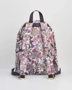Work Bags|Backpacks-Fable England Deco Blooms Large Blackberry Backpack