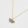 Necklaces-Fable England Deco Butterfly Blue Necklace