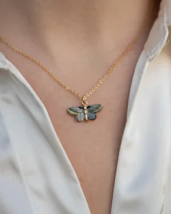Necklaces-Fable England Deco Butterfly Blue Necklace