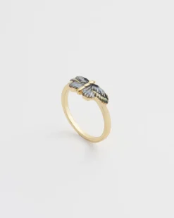 Rings-Fable England Deco Butterfly Blue Ring