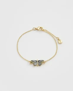 Bracelets & Bangles-Fable England Deco Butterfly Bracelet Blue