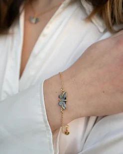 Bracelets & Bangles-Fable England Deco Butterfly Bracelet Blue