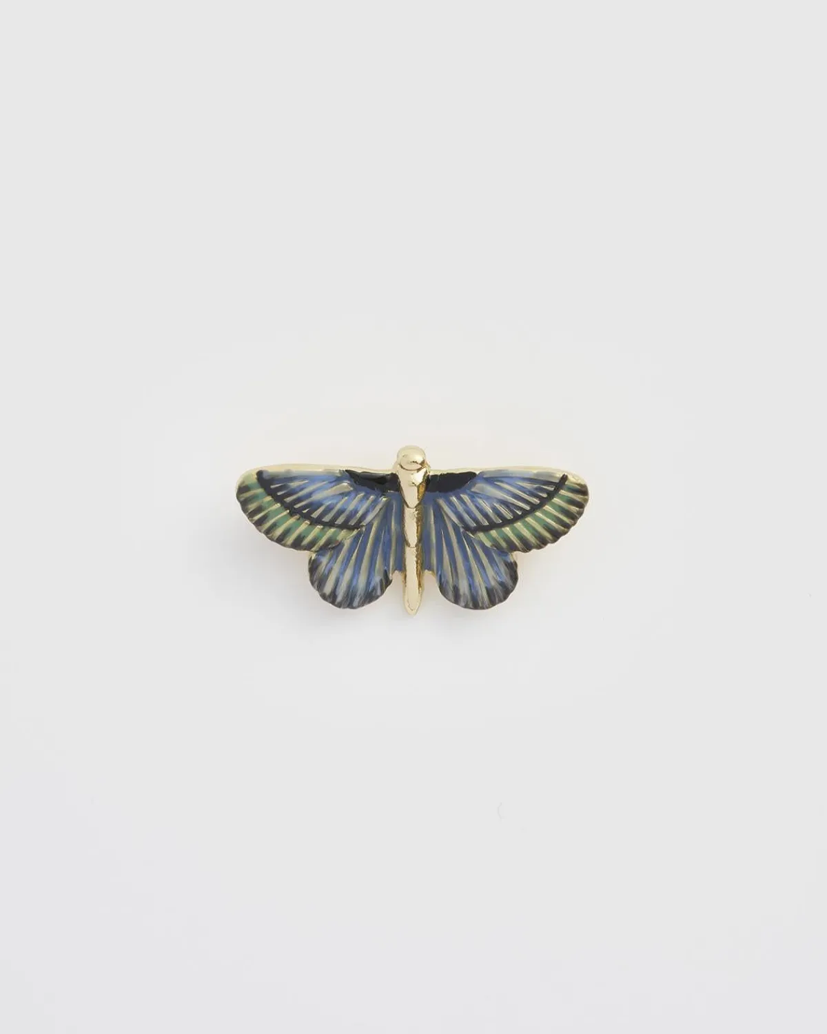 Pins & Brooches-Fable England Deco Butterfly Brooch Blue