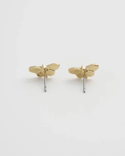 Earrings-Fable England Deco Butterfly Stud Earrings